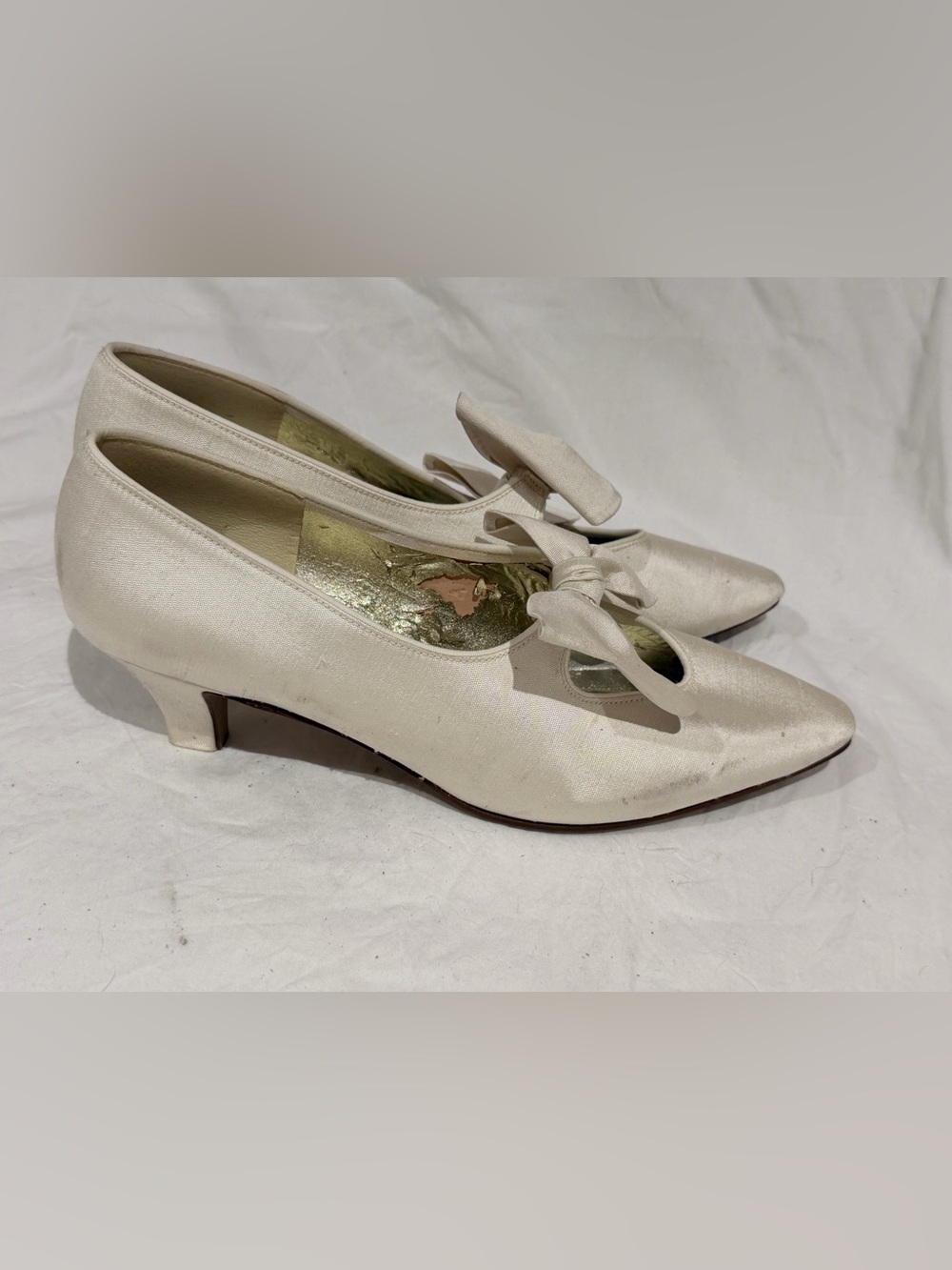 Vintage Silk Bridal GIGI Dyrables shoes size 8.5 B